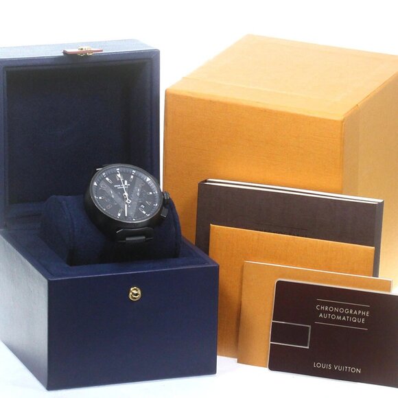 LOUIS VUITTON Tambour Q1A62 Chronograph black Dial Automatic Men's Watch_829670 - Picture 5 of 7